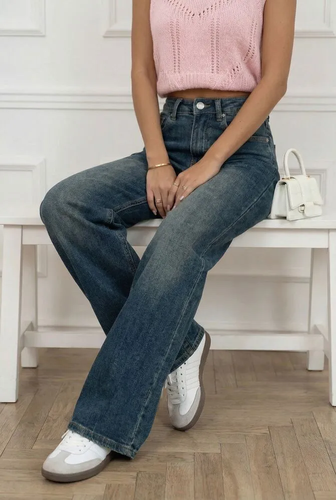 Jordan wide-leg jeans hlače - slika 2