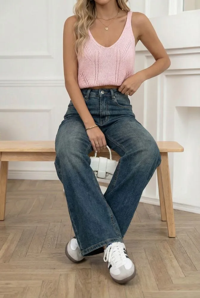 Jordan wide-leg jeans hlače - slika 3