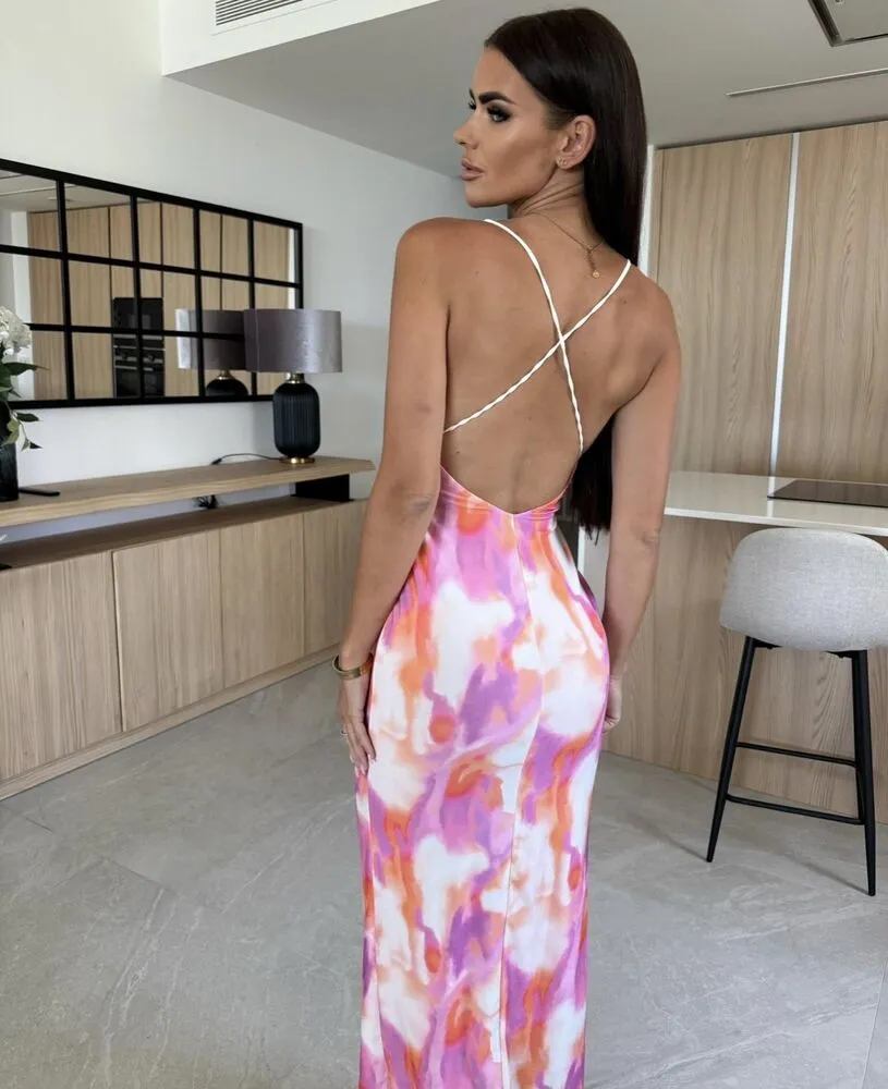 Veronica obleka roza - slika 2