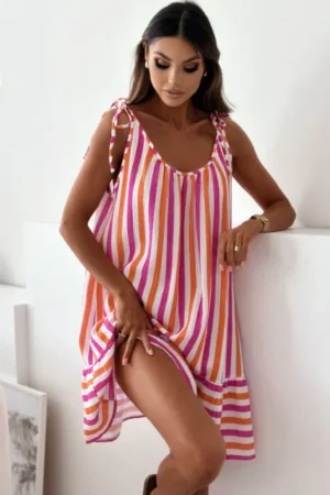 Mariella bombažna obleka multicolor