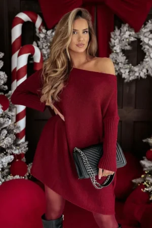 locket-oversized-pulover-obleka-bordo-1