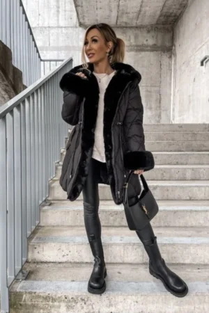 pollini-asymmetric-parka-bunda-crna-3