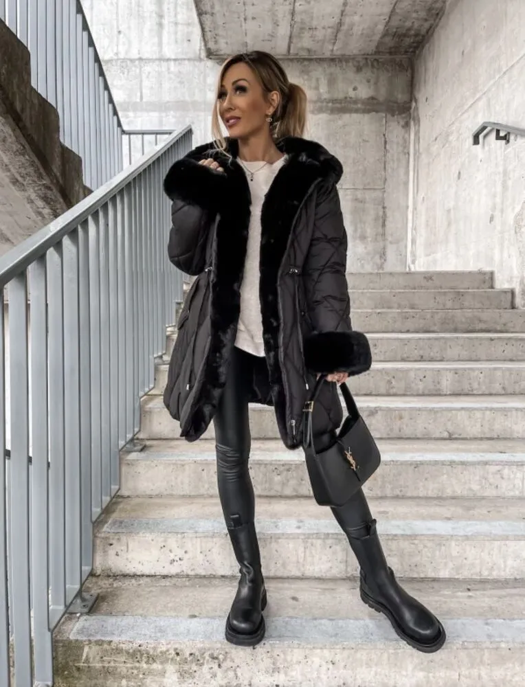 pollini-asymmetric-parka-bunda-crna-3