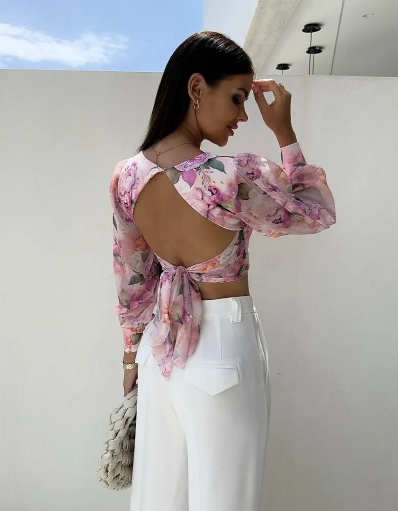 Misha crop top roza - slika 2