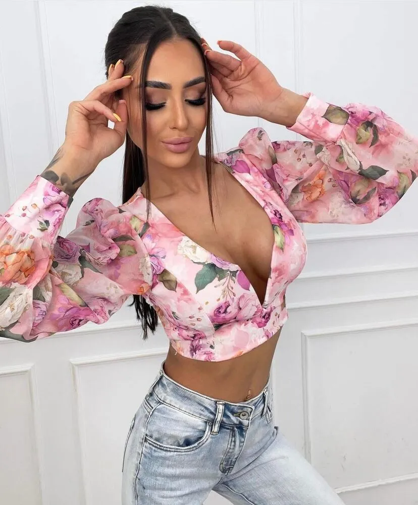 Misha crop top roza - slika 3