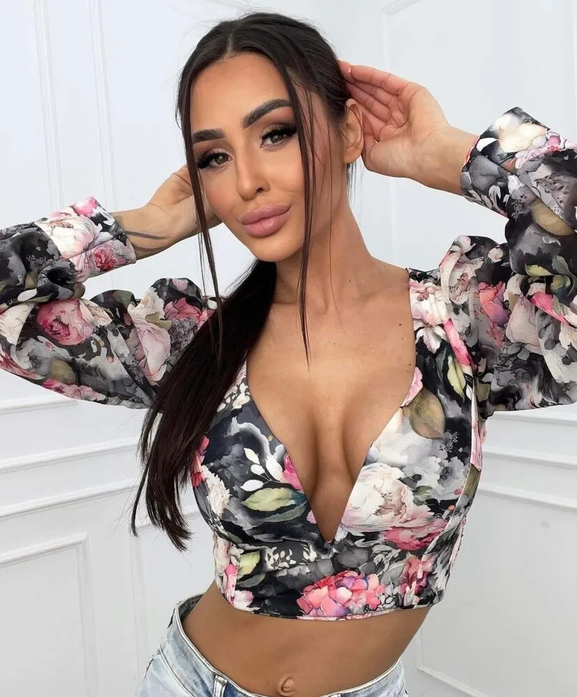Misha crop top črn - slika 5