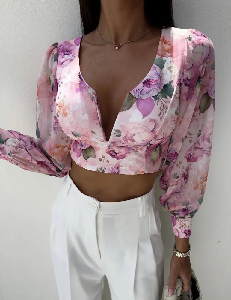 Misha crop top roza