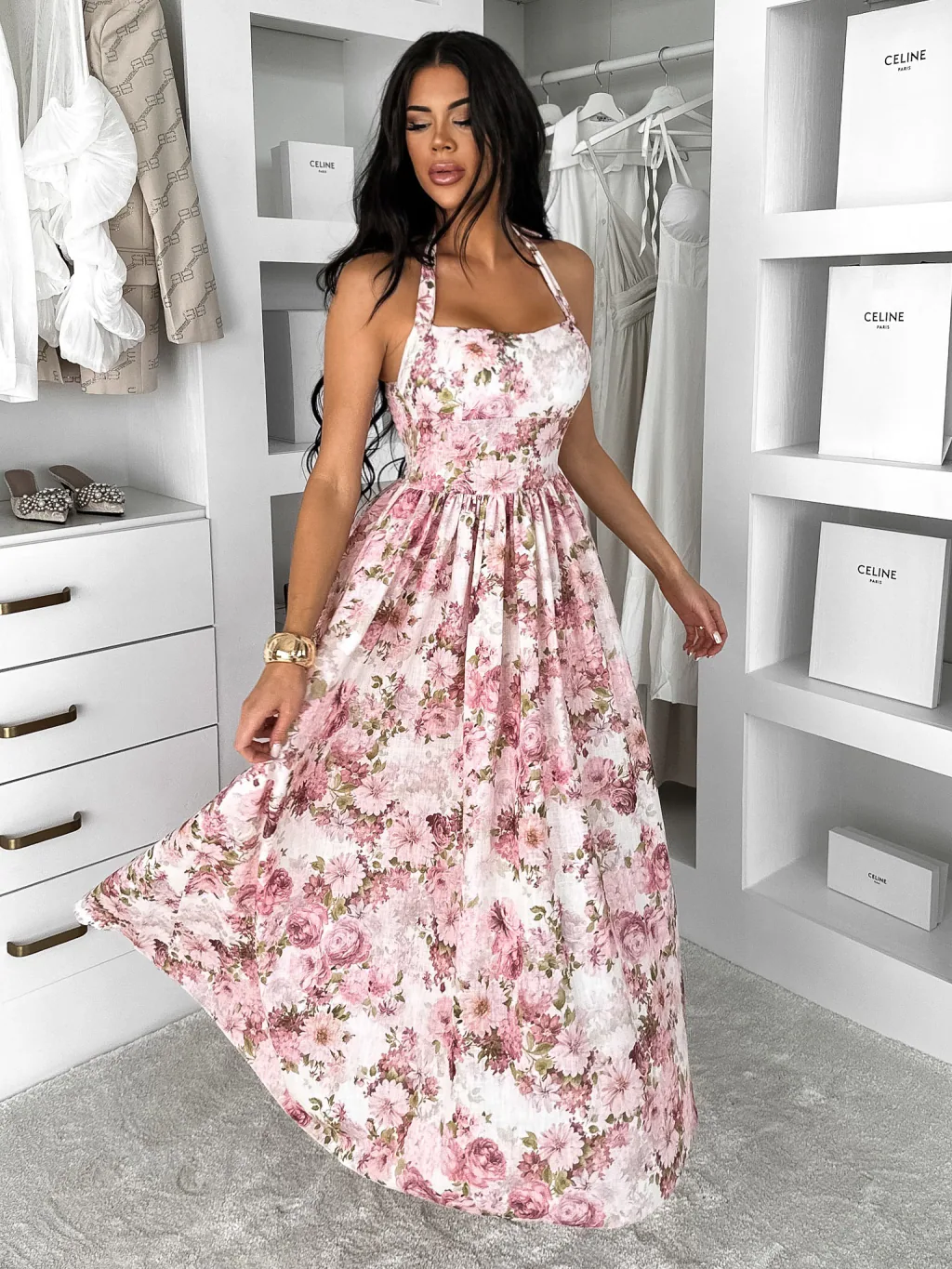 Rosalina obleka blush - slika 4