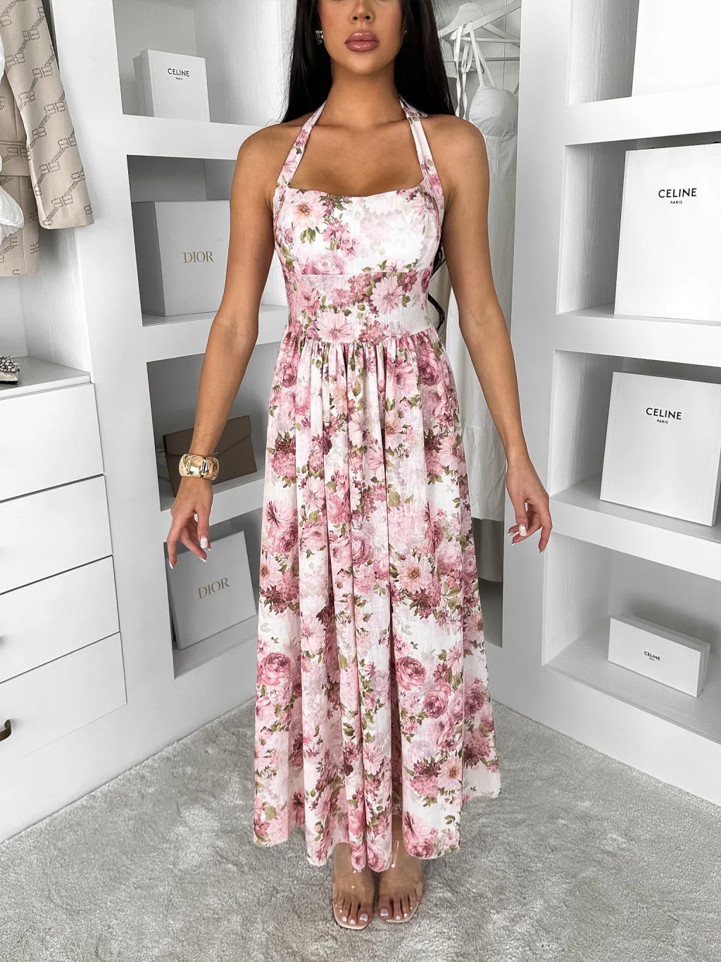 Rosalina obleka blush - slika 5