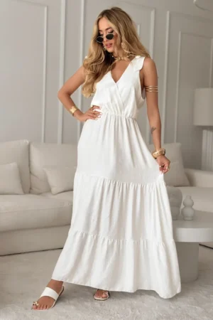 Sanya maxi obleka bela