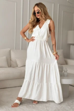Sanya maxi obleka bela