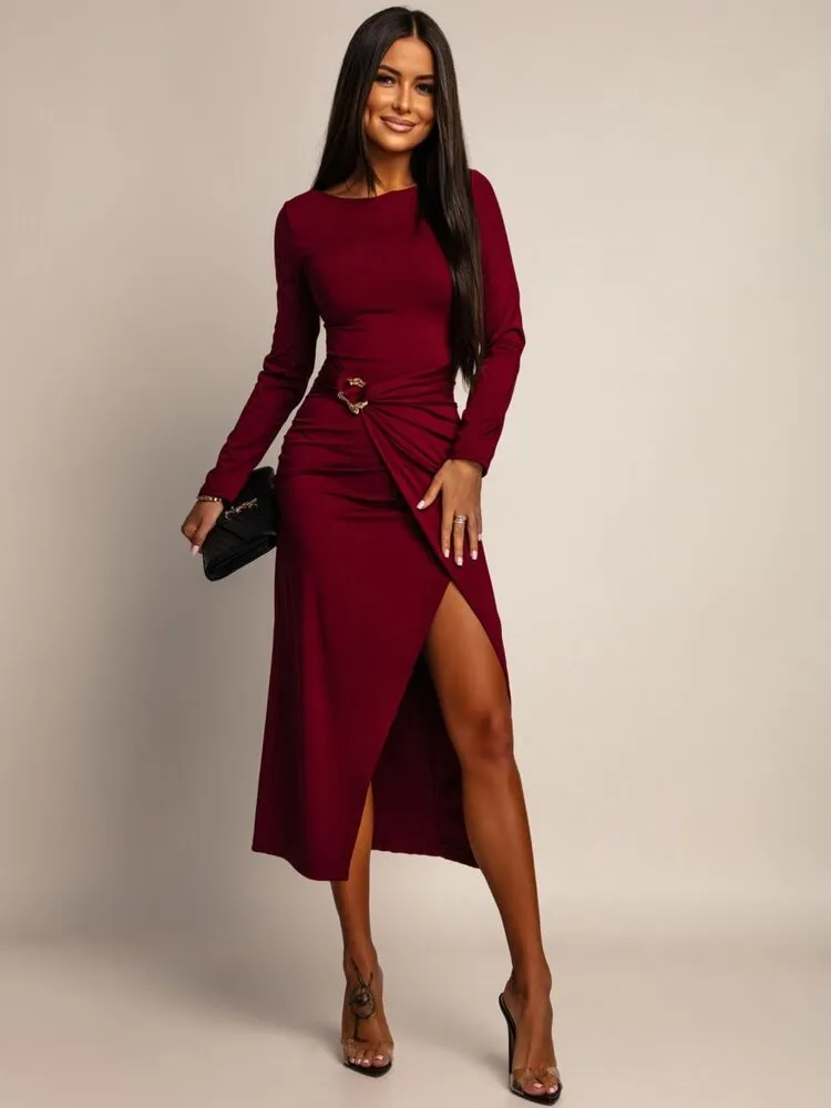 Emma obleka bordo - slika 2