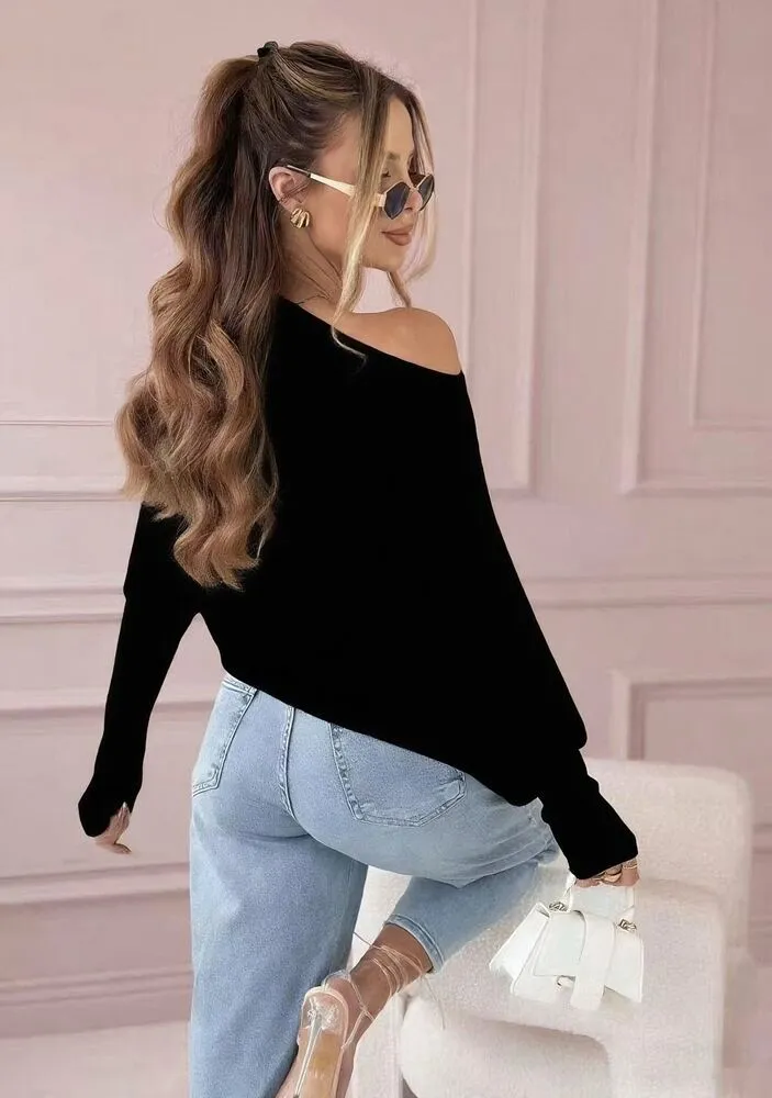 Yasmin pulover črn - slika 2