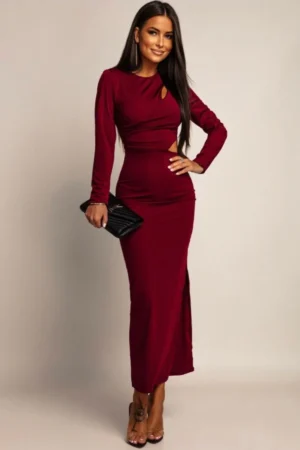 Zaria obleka bordo