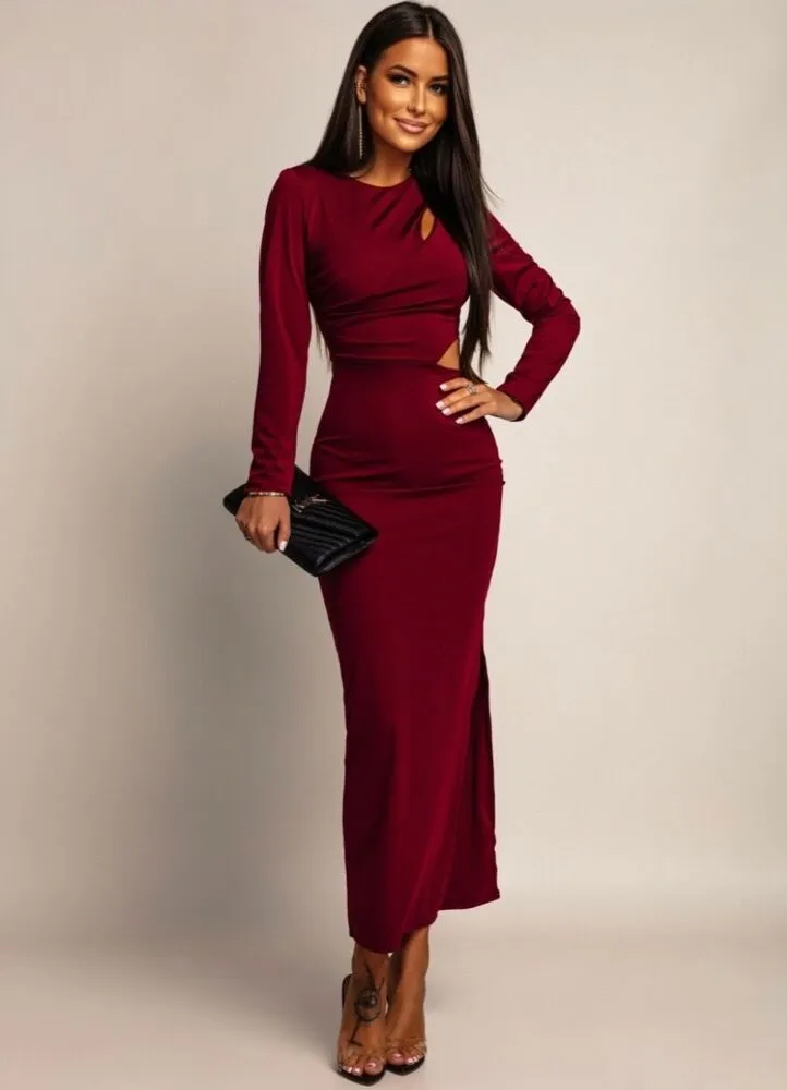 Zaria obleka bordo