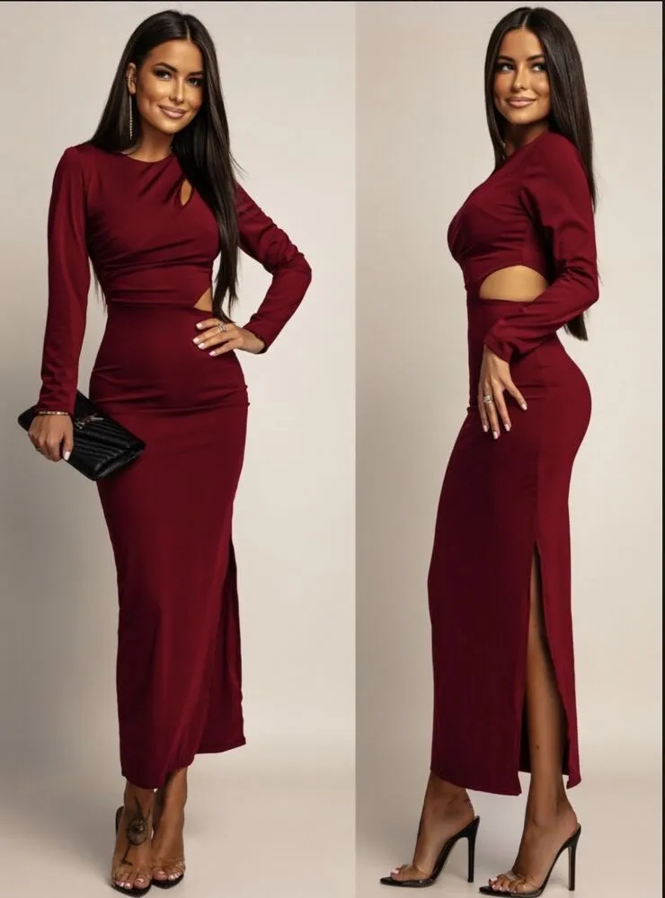 Zaria obleka bordo - slika 2