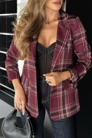 Solana blazer bordo