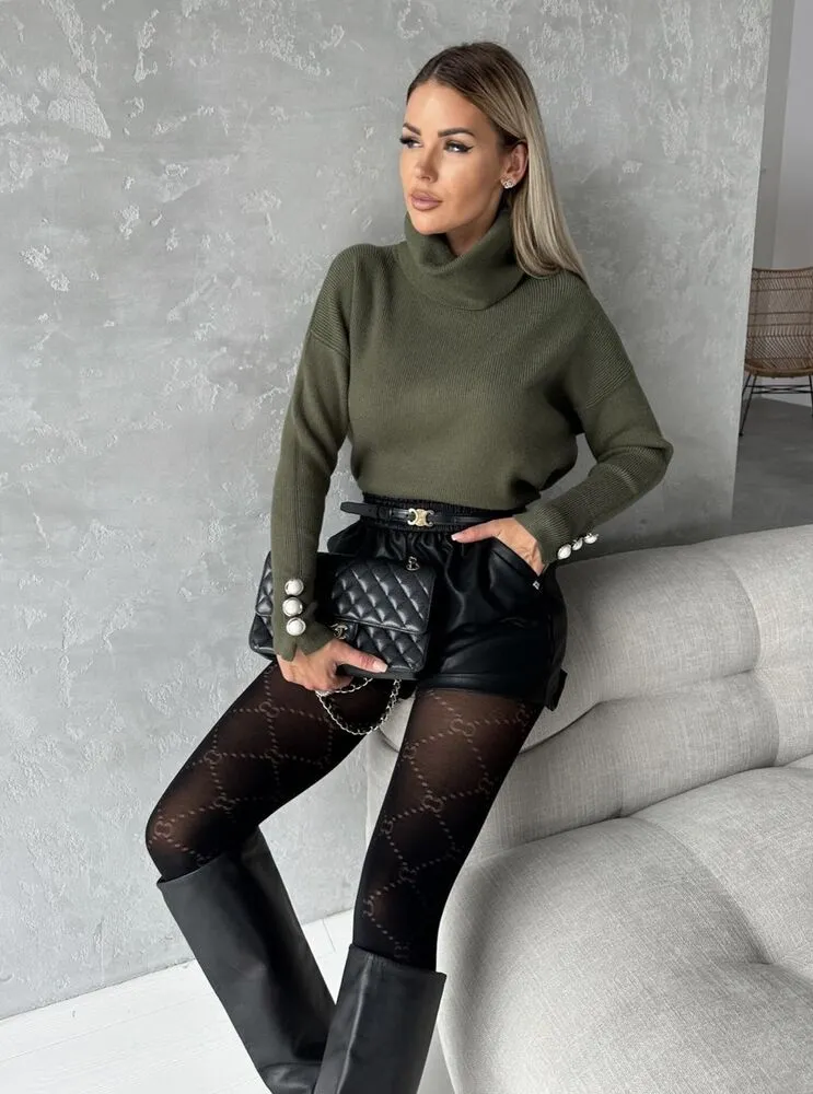 Pearl pulover oliven - slika 2
