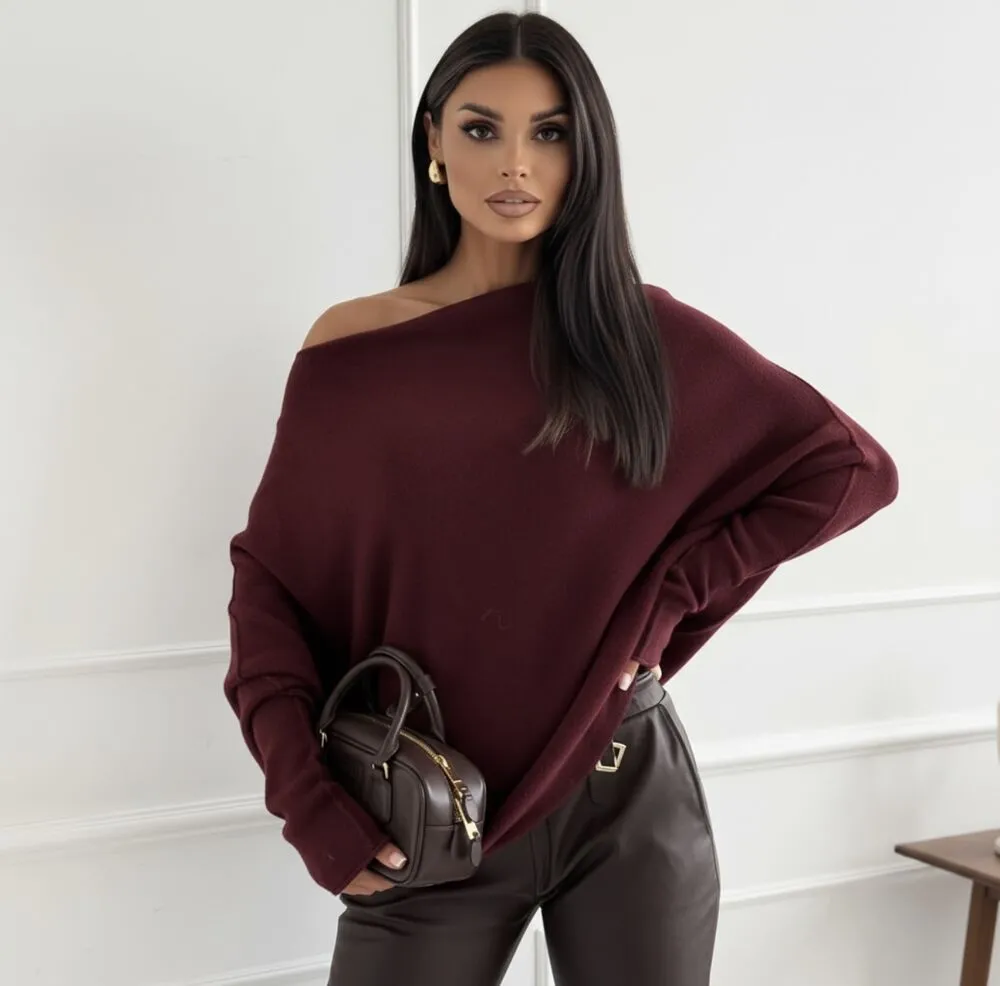 Yasmin pulover bordo - slika 2