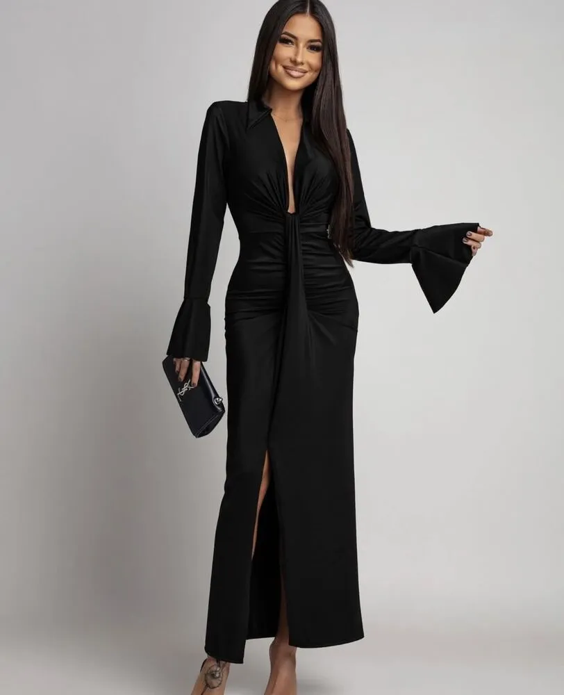 Morticia obleka črna - slika 3