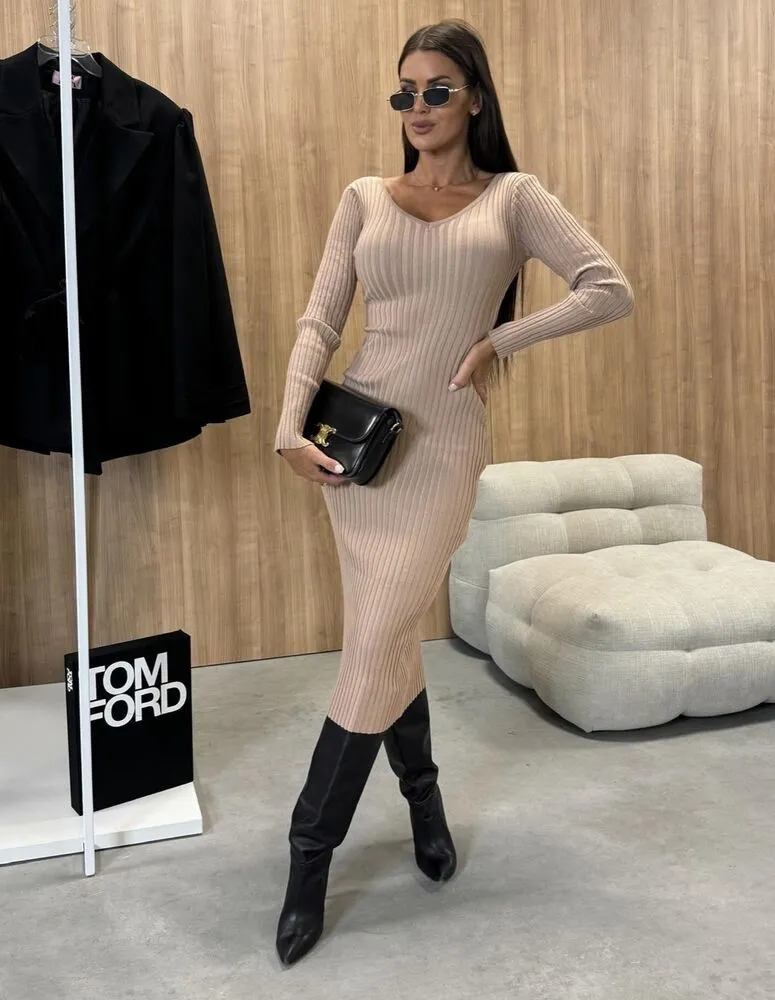 Aria obleka camel - slika 3