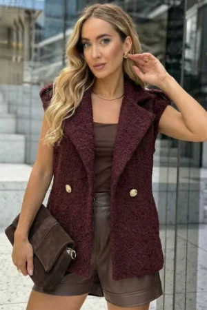 Cataleya brezrokavnik bordo