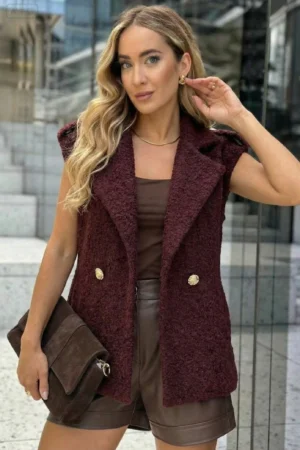 Cataleya brezrokavnik bordo