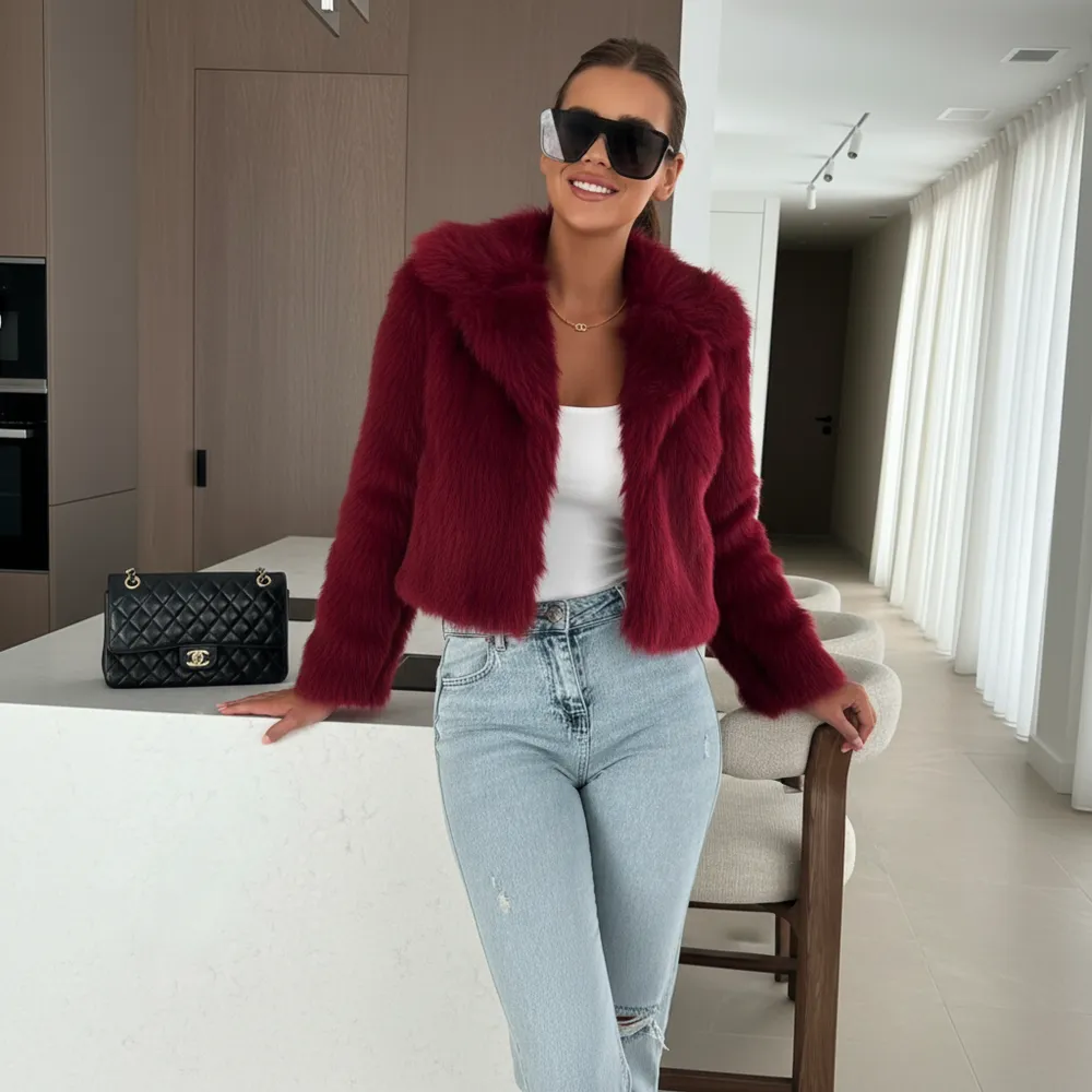 Nevaeh plašč bordo - slika 2