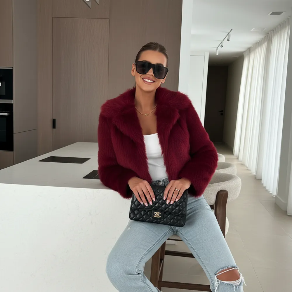 Nevaeh plašč bordo - slika 3