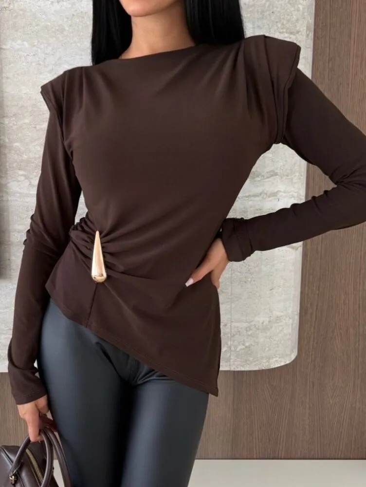 Alina bluza rjava