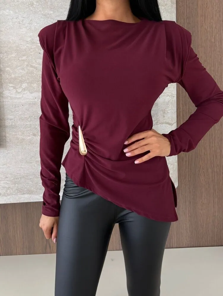 Alina bluza bordo