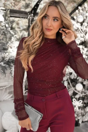 Anthea bluza bordo