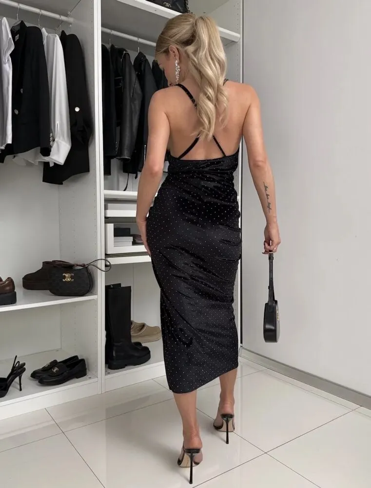 Josephine obleka črna - slika 4