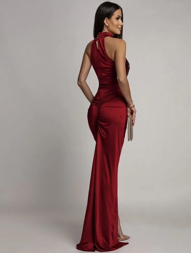 Katniss obleka bordo - slika 3