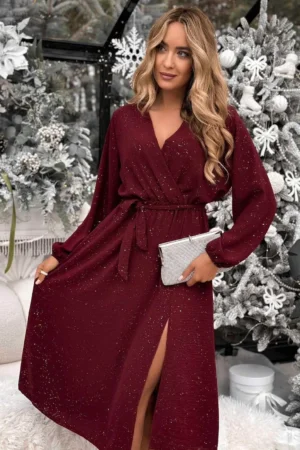 Amelia obleka bordo