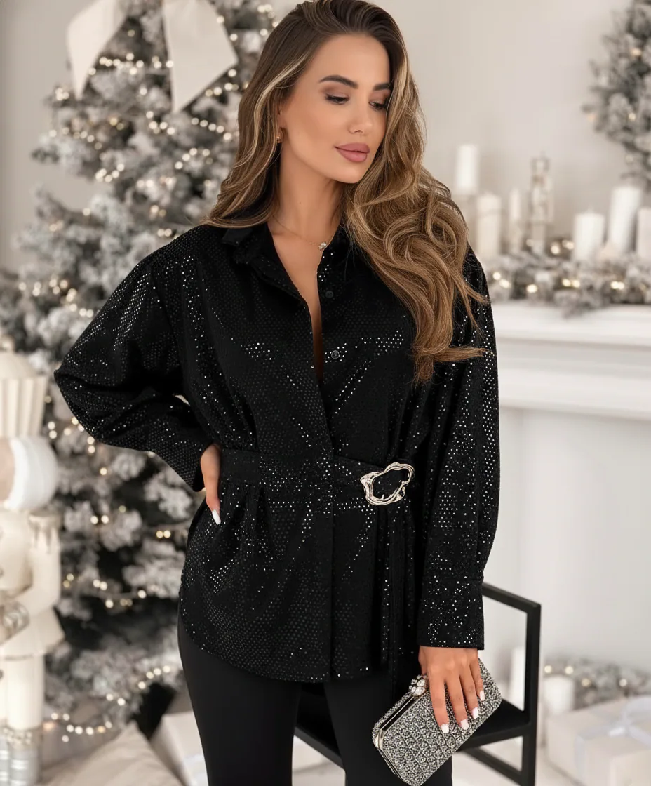 Carly bluza črna - slika 4