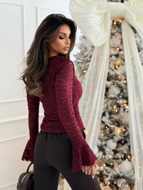 Ariana bluza bordo - slika 2