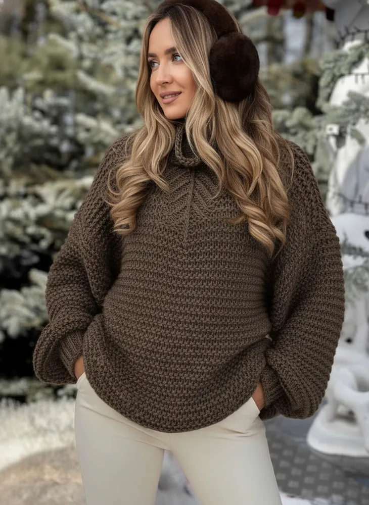 Millie pulover coffee - slika 3