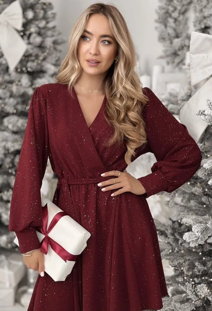 Marcia obleka bordo - slika 2
