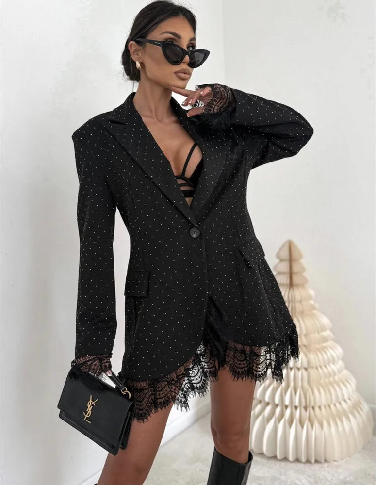 Maryam blazer s čipko sparkle - slika 2
