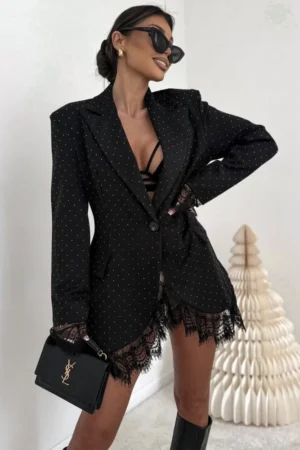 Maryam blazer s čipko sparkle