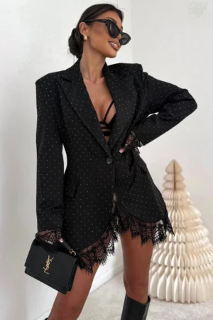 Maryam blazer s čipko sparkle