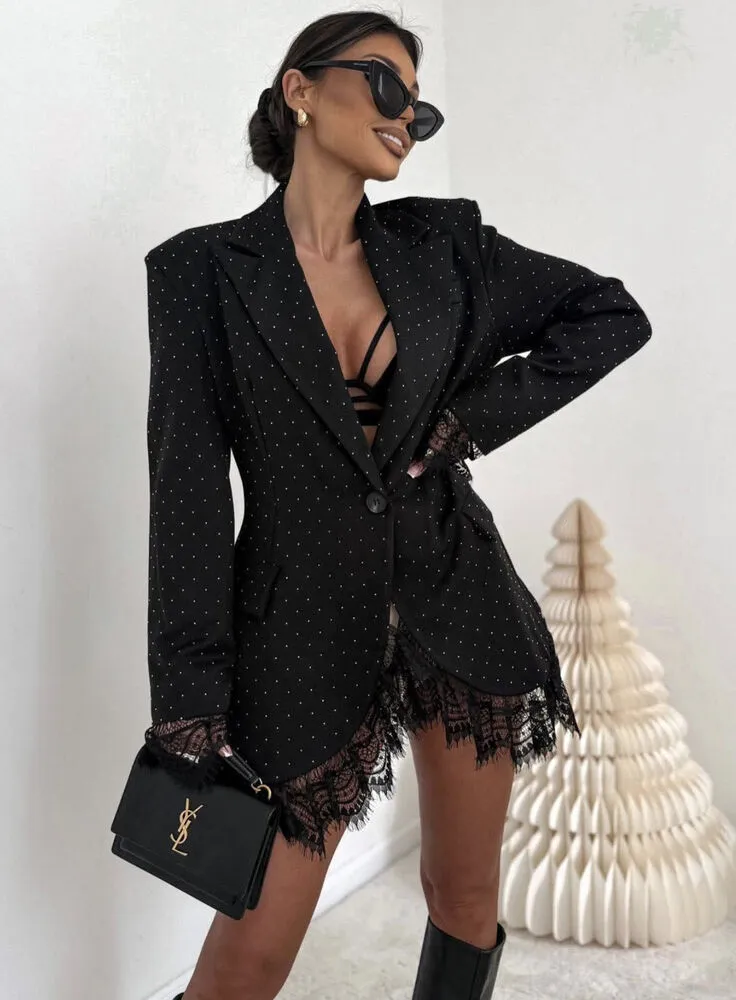 Maryam blazer s čipko sparkle