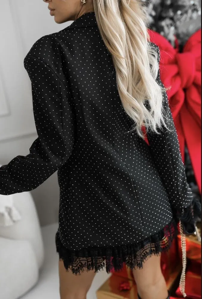 Maryam blazer s čipko sparkle - slika 6