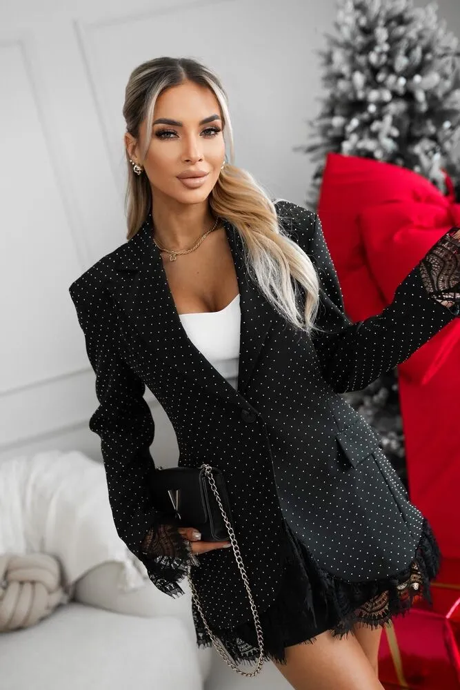 Maryam blazer s čipko sparkle - slika 4