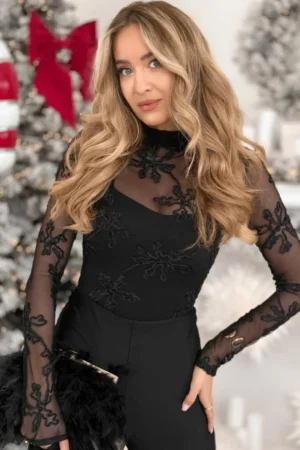 Fiora 2v1 bluza črna