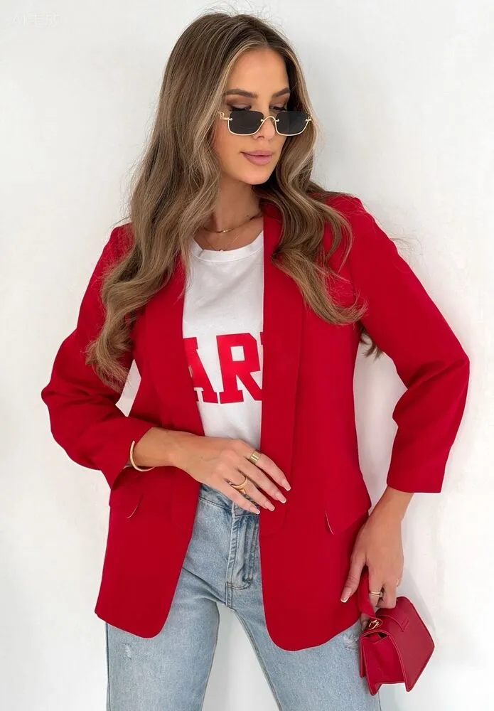 Evelyn blazer rdeč - slika 2