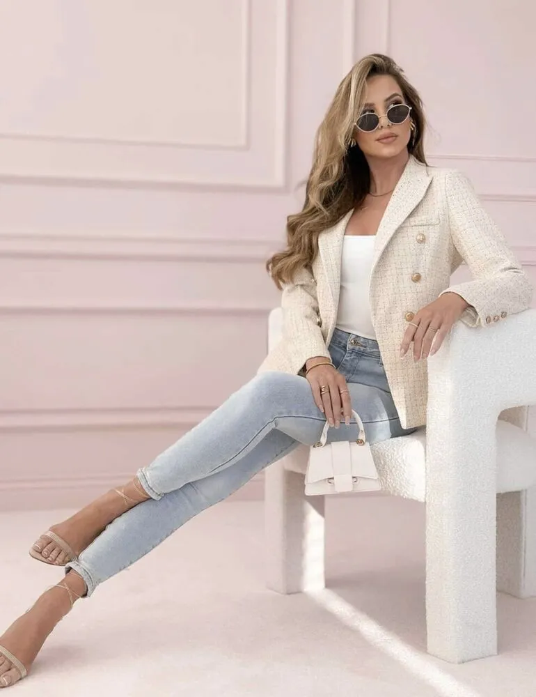Luxe blazer bež - slika 4