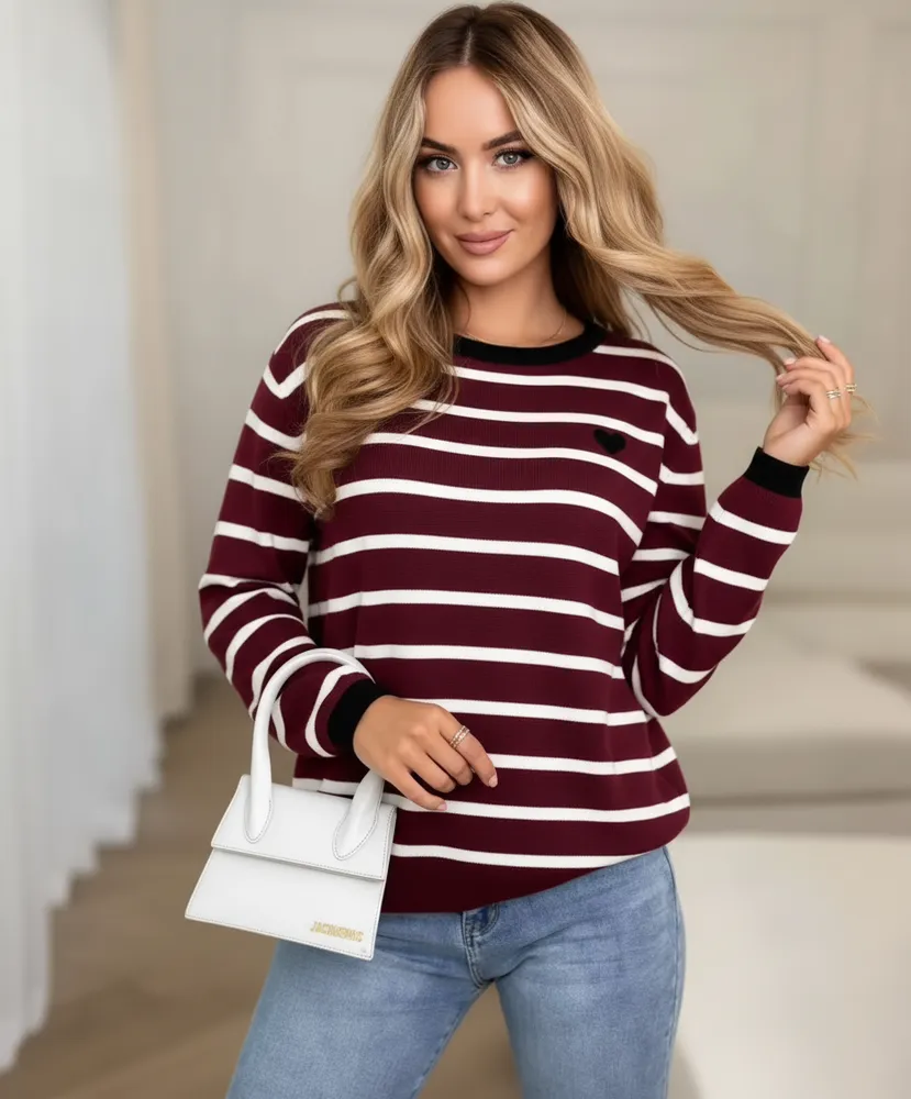 Valentine pulover bordo