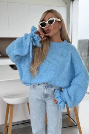 Delora chunky pulover moder